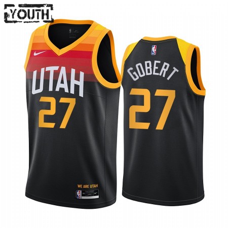 Utah Jazz Rudy Gobert 27 2020-21 City Edition Lasten Pelipaidat Swingman